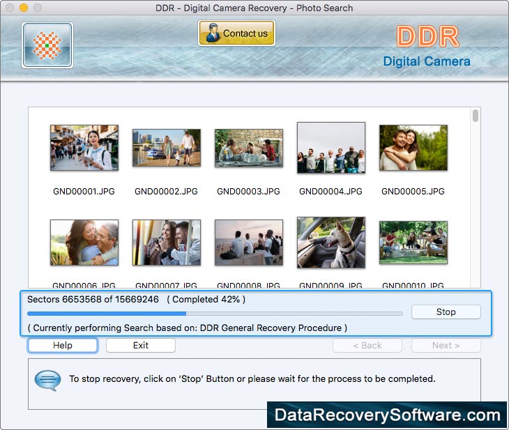 Disk Scanning Process software Digital Camera Data Recovery Software