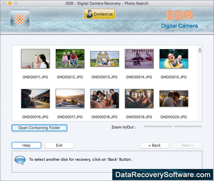Open Containing Folder Digital Camera Data Recovery Software